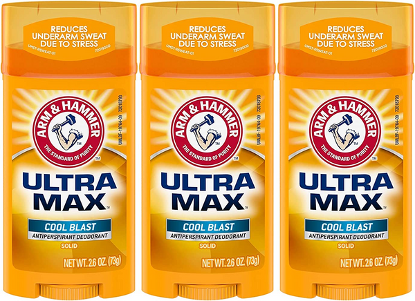 Arm & Hammer Ultra Max Cool Blast Antiperspirant Deodorant, 2.6oz (Pack of 3)