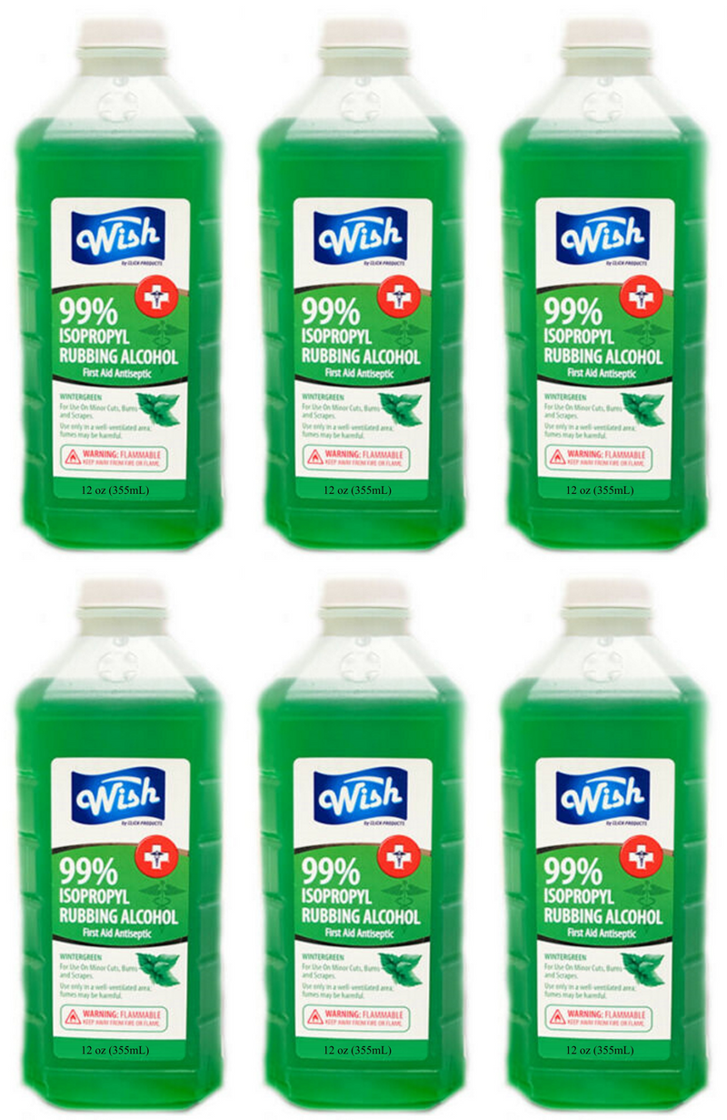 99% Wintergreen Isopropyl Rubbing Alcohol, 12 oz (Pack Of 6)