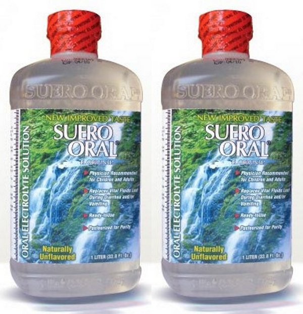 Suero Oral Naturally Unflavored Electrolyte Solution, 1 LT (Pack Of 2)