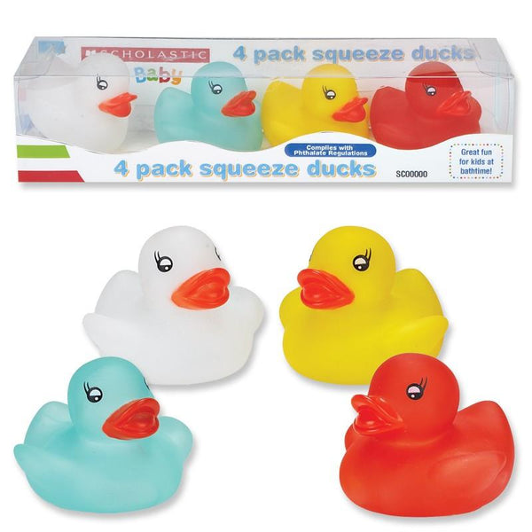 Scholastic™ Baby Squeeze Rubber Ducks (4 Pack)