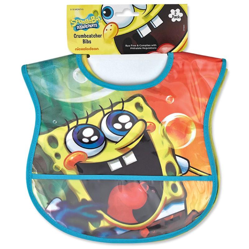 Spongebob Squarepants Baby Crumb Catcher Bib Set (2 Pack)