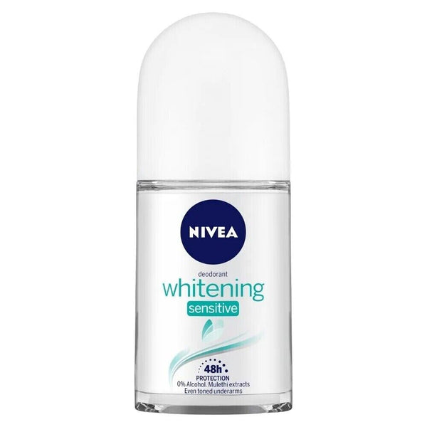 Nivea Whitening Sensitive Roll-On Deodorant, 1.7oz (50ml)